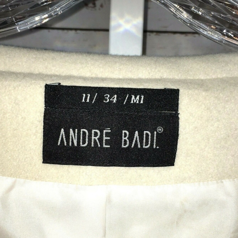Andre Badi cream colored Pea coat size M - Picture 7 of 8